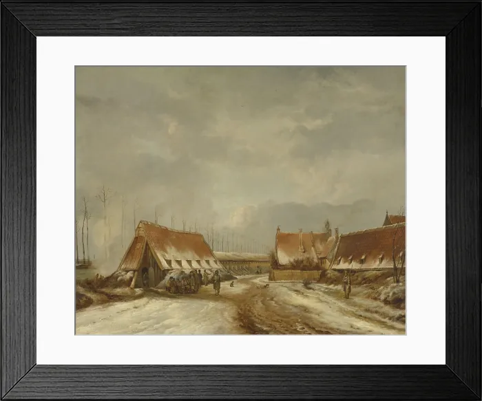 Framed Print : The Casemates Before Naarden, 1814, by Pieter Gerardus van Os, 1814, Dutch painting, oil on canvas