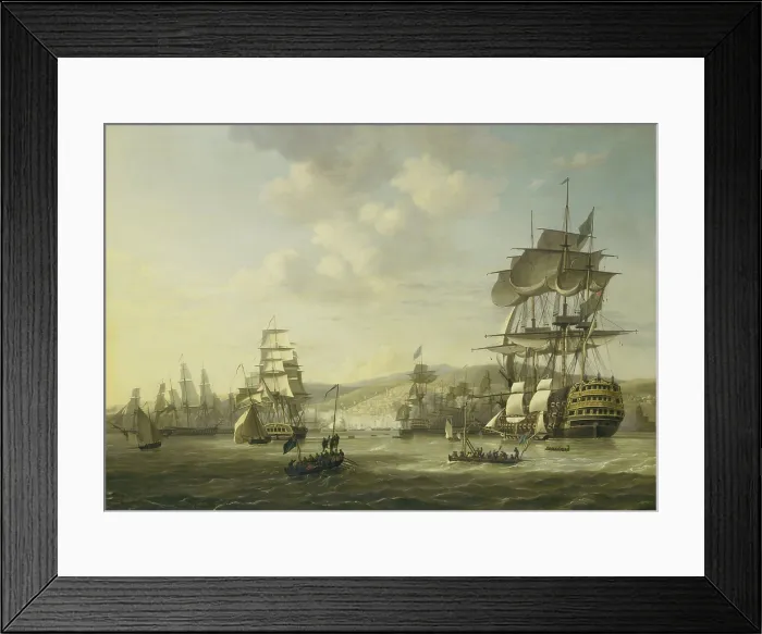 Framed Print : Anglo-Dutch Fleet in the Bay of Algiers, Aug. 26, 1816, by Nicolaas Baur, 1818, Dutch painting, oil on panel Framed Print : Anglo-Dutch Fleet in the Bay of Algiers, Aug. 26, 1816, by Nicolaas Baur, 1818, Dutch painting, oil on panel