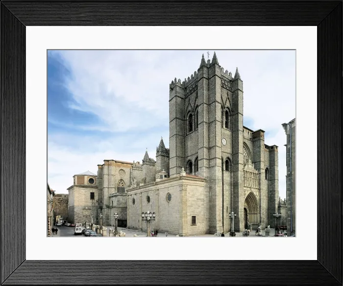 Framed Print : Cathedral of San Salvador. SPAIN. CASTILE AND LEON. AVILA. Avila. Northwest faade. Gothic art. ; Romanesque art. Architecture. AISA / Everett Collection**US SALES ONLY**