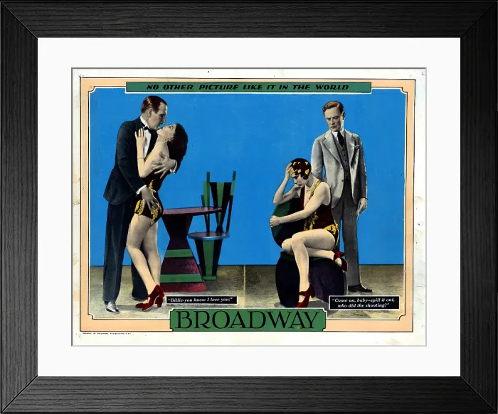 Framed Print : BROADWAY, from left, Robert Ellis, Merna Kennedy, Evelyn Brent, Thomas E. Jackson, 1929