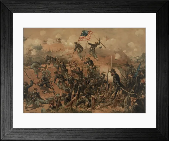 Framed Print : US Civil War, Vicksburg Campaign, Jan. 8-July 4, 1863. On May 19, 1863, Union forces assaulted Fort Beauregard at Vicksburg