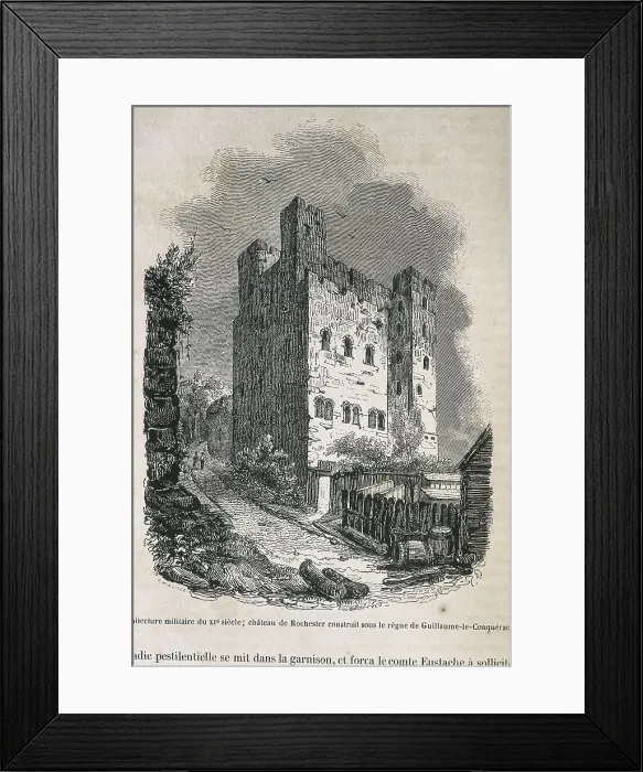 Framed Print : Rochester Castle in 1844. Engraving. AISA / Everett Collection**US SALES ONLY** Framed Print : Rochester Castle in 1844. Engraving. AISA / Everett Collection**US SALES ONLY**