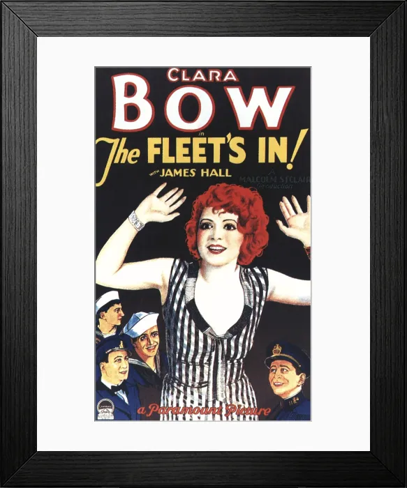 Framed Print : THE FLEET'S IN, center: Clara Bow; bottom left hand corner: Jack Oakie; bottom right hand corner: James Hall, 1928