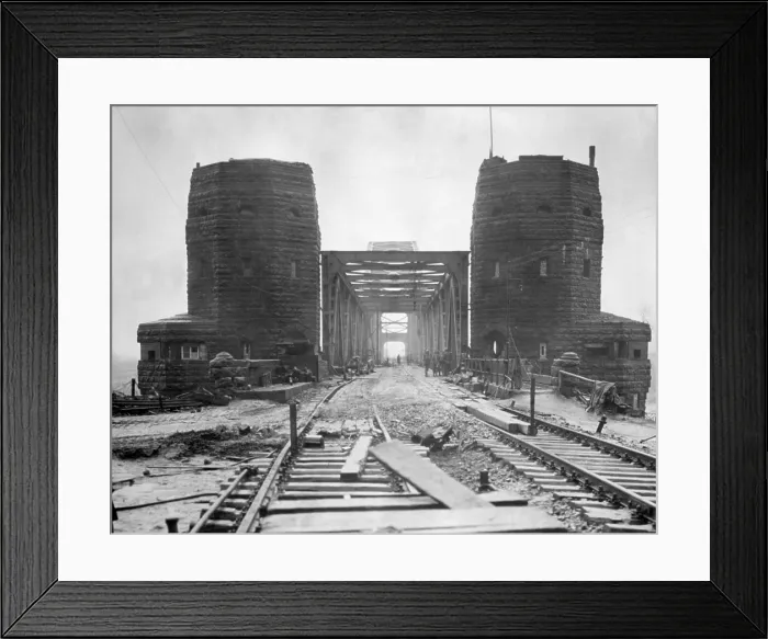Framed Print : Ludendorff Bridge spanning the Rhine River at Remagan, Germany. March 7-17, 1945. U.S Framed Print : Ludendorff Bridge spanning the Rhine River at Remagan, Germany. March 7-17, 1945. U.S