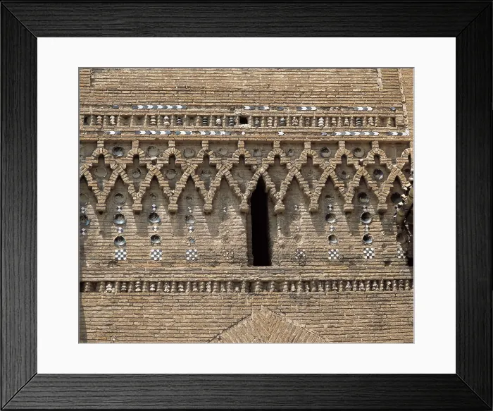 Framed Print : Tower of San Martin. 1315-1316. SPAIN. Teruel. Church of Saint Martin. Decoration detail. Mudejar art. Architecture. AISA / Everett Collection**US SALES ONLY**