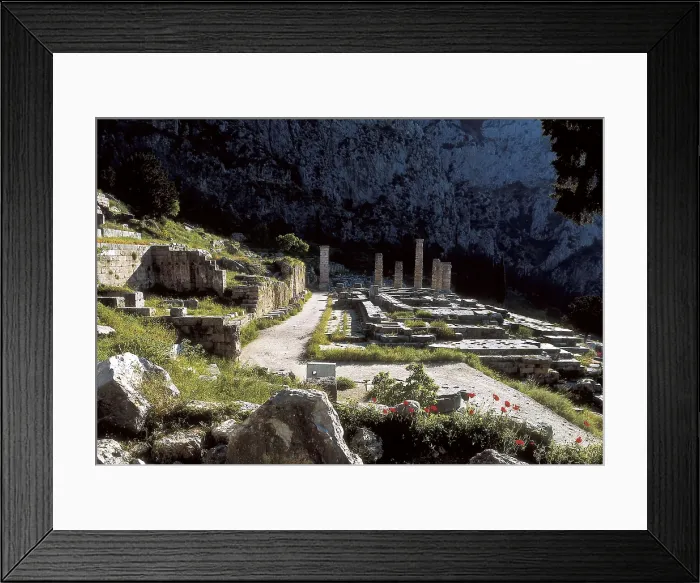 Framed Print : GREECE. CENTRAL GREECE. PHOCIS. Delphi. Temple of Apollo. Temple of Apollo (510-330 BC). Greek art. Architecture. AISA / Everett Collection**US SALES ONLY**