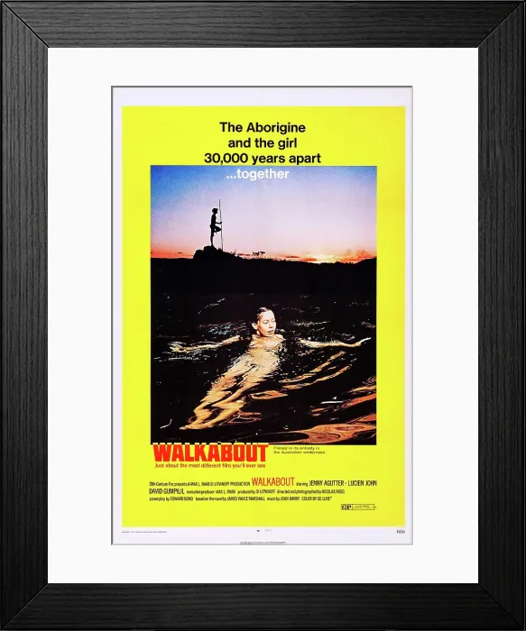 Framed Print : WALKABOUT, US poster art, Jenny Agutter, 1971. TM & Copyright 20th Century Fox Film Corp. All rights reserved / courtesy Everett Collection Framed Print : WALKABOUT, US poster art, Jenny Agutter, 1971. TM & Copyright 20th Century Fox Film Corp. All rights reserved / courtesy Everett Collection