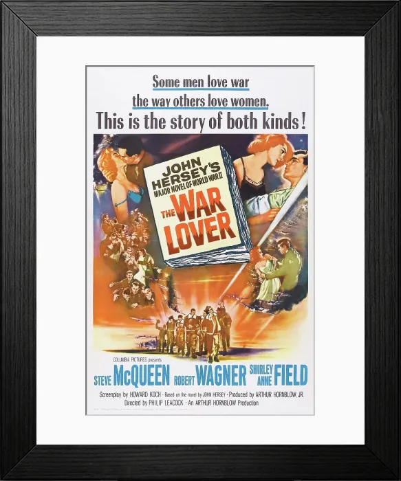 Framed Print : THE WAR LOVER, US poster art, top right: Shirley Anne Field, Robert Wagner, 1962