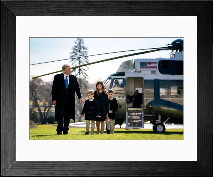 Framed Print : President Donald Trump returns to the White House after Thanksgiving break, Nov. 29, 2020