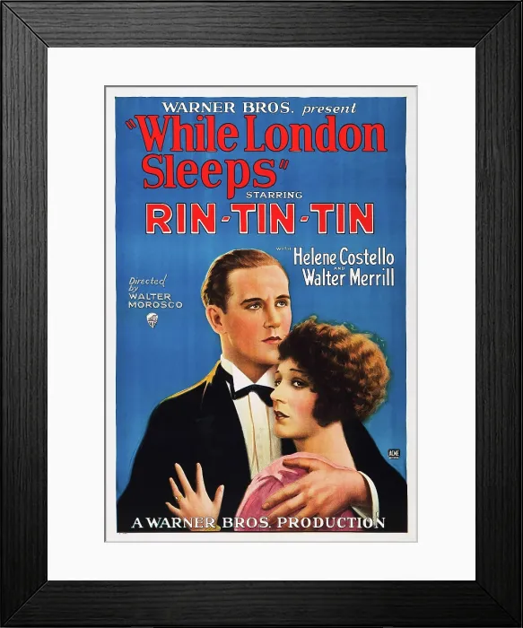 Framed Print : WHILE LONDON SLEEPS, l-r: Walter Merrill, Helene Costello on poster art, 1926 Framed Print : WHILE LONDON SLEEPS, l-r: Walter Merrill, Helene Costello on poster art, 1926
