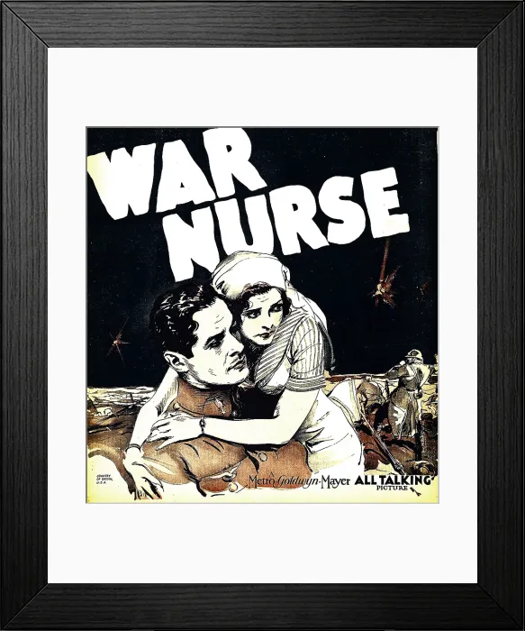 Framed Print : WAR NURSE, from left: Robert Montgomery, Anita Page on window card, 1930