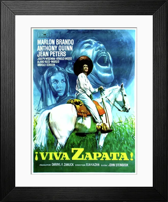 Framed Print : VIVA ZAPATA!, Jean Peters, Marlon Brando, Anthony Quinn, (Spanish poster art), 1952. TM and Copyright 20th Century Fox Film Corp. All rights reserved, Courtesy: Everett Collection Framed Print : VIVA ZAPATA!, Jean Peters, Marlon Brando, Anthony Quinn, (Spanish poster art), 1952. TM and Copyright 20th Century Fox Film Corp. All rights reserved, Courtesy: Everett Collection