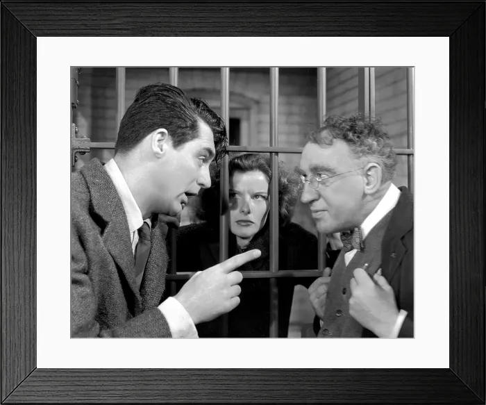 Framed Print : BRINGING UP BABY, Cary Grant, Katharine Hepburn, Walter Catlett, 1938