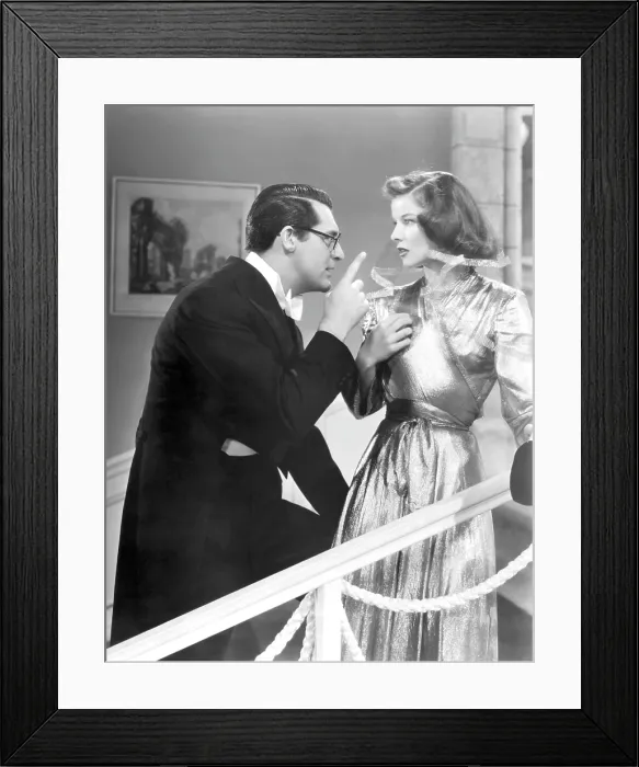 Framed Print : BRINGING UP BABY, Cary Grant, Katharine Hepburn, 1938 Framed Print : BRINGING UP BABY, Cary Grant, Katharine Hepburn, 1938