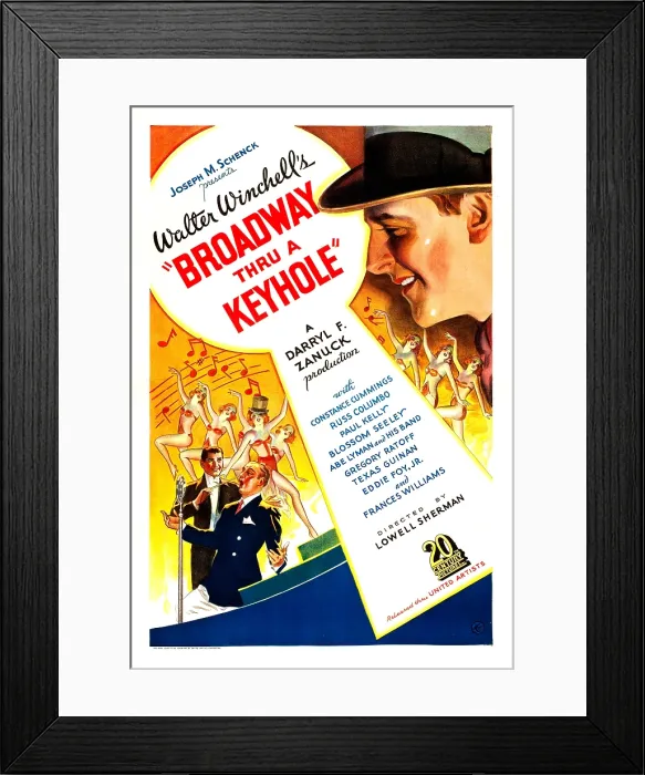 Framed Print : BROADWAY THRU A KEYHOLE, US poster art, top: Walter Winchell; bottom from left: Abe Lyman, Russ Columbo, 1933