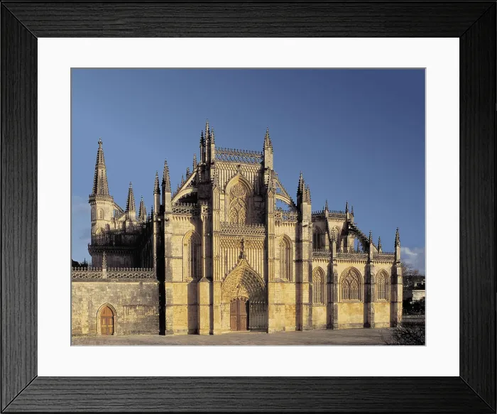 Framed Print : Abbey of Santa Maria da Vitoria. PORTUGAL. LEIRIA. Batalha. Abbey of Santa Maria da Vitoria. Manueline style. West faade. AISA / Everett Collection**US SALES ONLY**