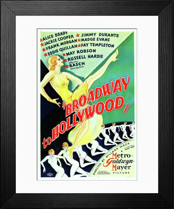 Framed Print : BROADWAY TO HOLLYWOOD, US poster art, 1933