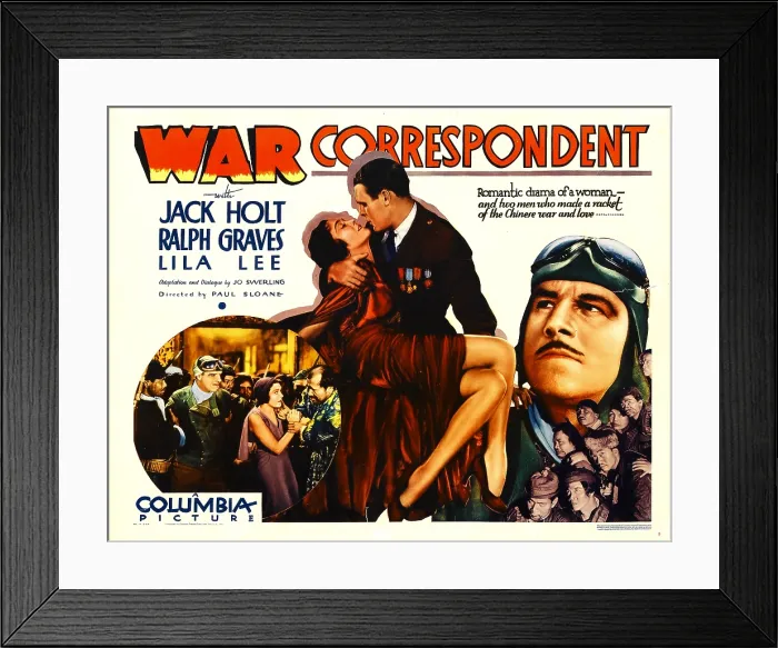 Framed Print : WAR CORRESPONDENT, center left: Lila Lee, far right: Jack Holt, 1932