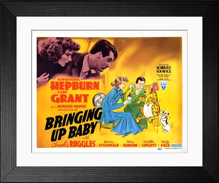 Framed Print : BRINGING UP BABY, US poster, Katharine Hepburn, Cary Grant, 1938 Framed Print : BRINGING UP BABY, US poster, Katharine Hepburn, Cary Grant, 1938