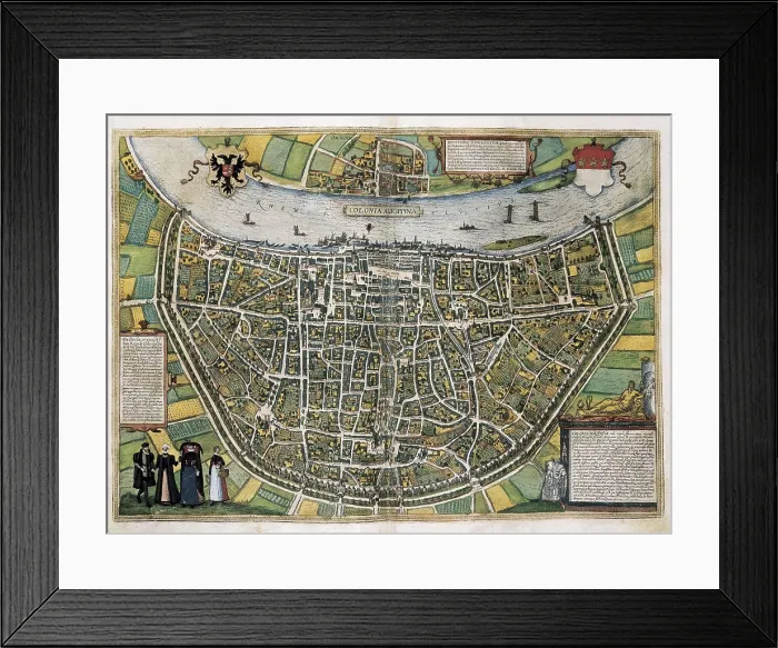Framed Print : HOGENBERG, Franz (1535-1590). Civitatis Orbis Terrarum. 1572-1617. Cologne (1572). Engraving for the volume I of 'Civitatis Orbis Terrarum', by George Braun