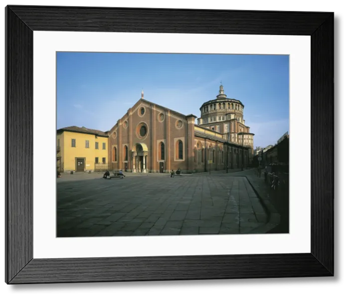 Framed Print : ITALY. LOMBARDY. Milan. Santa Maria delle Grazie (St. Mary of Graces). Church built by Guiniforte Solari between 1465 and 1490. AISA / Everett Collection**US SALES ONLY**