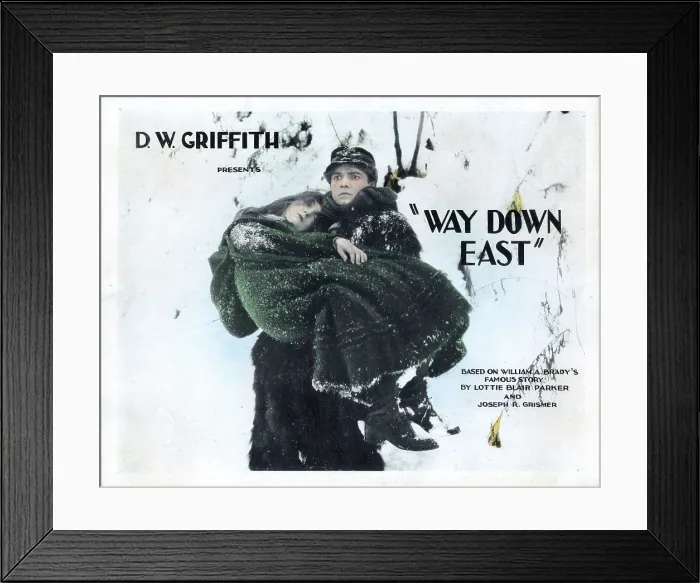 Framed Print : WAY DOWN EAST, from left: Lillian Gish, Richard Barthelmess, 1920