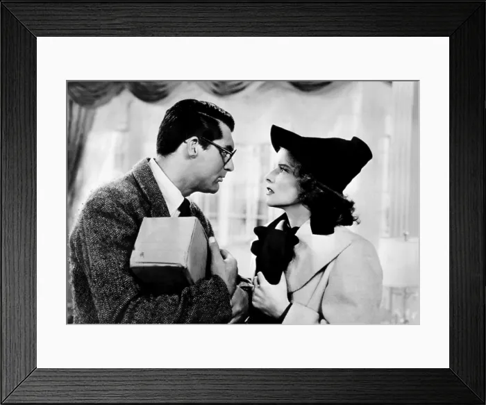Framed Print : BRINGING UP BABY, from left: Cary Grant, Katharine Hepburn, 1938