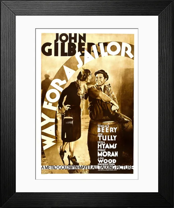 Framed Print : WAY FOR A SAILOR, right: John Gilbert, 1930