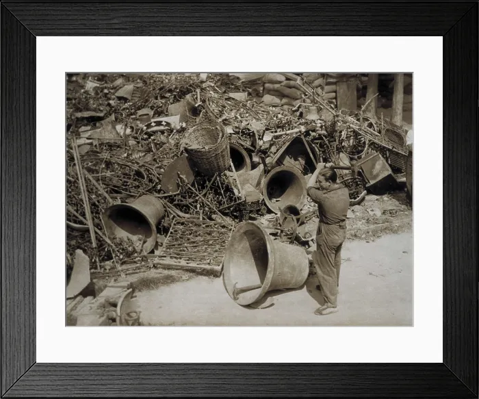 Framed Print : Spain. Civil War (1936-1939). Metals and church objects taken for smelting. SPAIN. Madrid. Fundacin de Estudios Libertarios Anselmo Lorenzo (FAL)