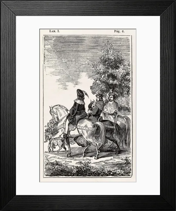Framed Print : GIL Y CARRASCO, Enrique (1815-1846). 'El seor de Bembibre', historic novel (1844). Etching. AISA / Everett Collection**US SALES ONLY**