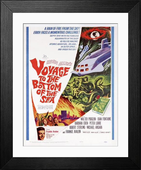 Framed Print : VOYAGE TO THE BOTTOM OF THE SEA, Frankie Avalon, (bottom left), 1961. TM and Copyright 20th Century Fox Film Corp. All rights reserved. Courtesy: Everett Collection