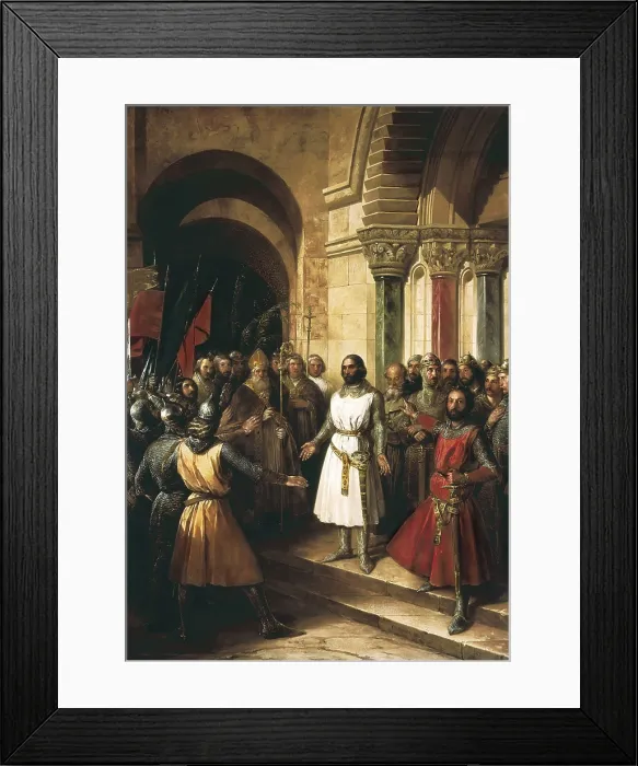 Framed Print : MADRAZO, Federico (1815-1894). Godfrey of Bouillon Elected King of Jerusalem, 23th July, 1099. 1839. Oil on canvas. FRANCE. Versailles. National Museum of Versailles Framed Print : MADRAZO, Federico (1815-1894). Godfrey of Bouillon Elected King of Jerusalem, 23th July, 1099. 1839. Oil on canvas. FRANCE. Versailles. National Museum of Versailles