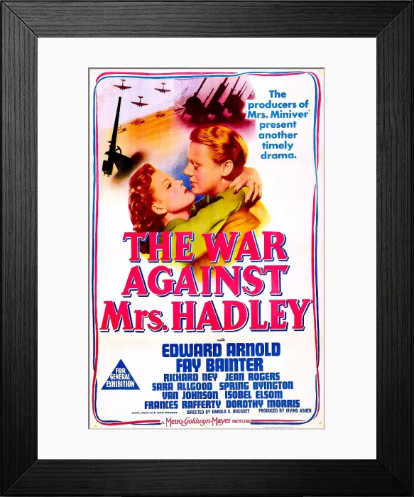Framed Print : THE WAR AGAINST MRS. HADLEY, US poster, from left: Fay Bainter, Richard Ney, 1943