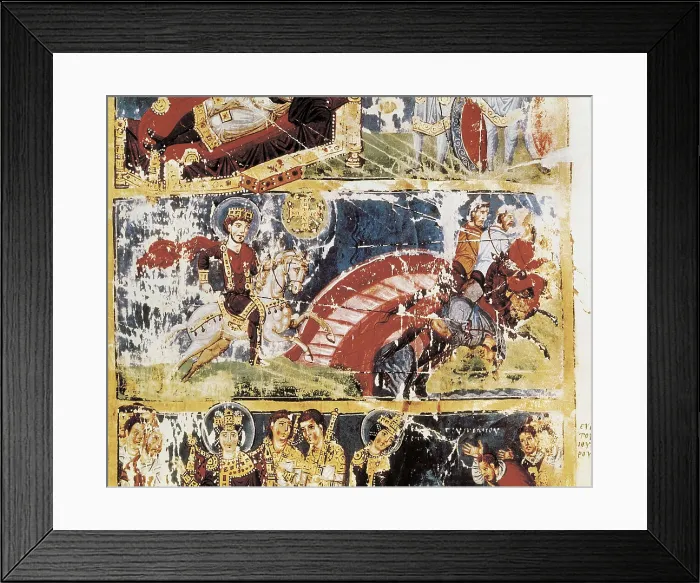 Framed Print : Gregory Of Nazianzus, Saint (330-c.389). Fol. 440 of the 'Homilies. Prayers' by Saint Gregorius of Nazianzus. Miniature Painting. FRANCE. Paris. National Library Framed Print : Gregory Of Nazianzus, Saint (330-c.389). Fol. 440 of the 'Homilies. Prayers' by Saint Gregorius of Nazianzus. Miniature Painting. FRANCE. Paris. National Library