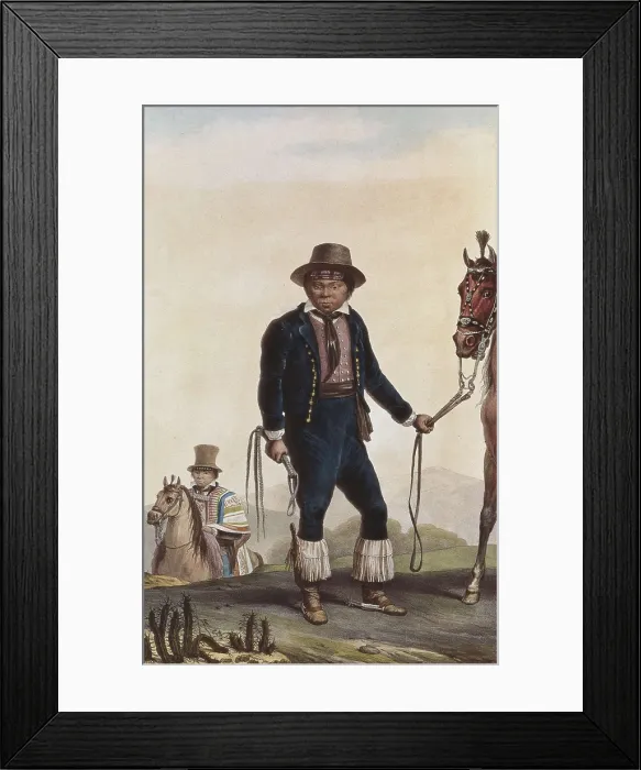 Framed Print : Brazil (19th c.). Guarani Indians growing vineyards. Illustration for the 'Voyaqe Pittoresque et Historique au Bresil' (1834-1839) by Jean Baptiste Debret. Litography