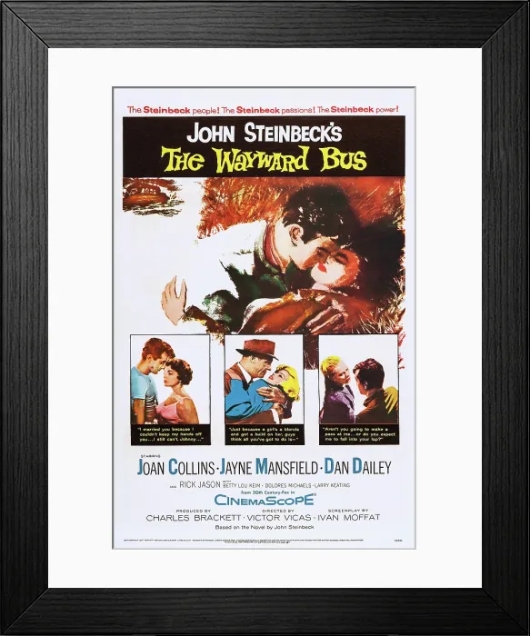 Framed Print : THE WAYWARD BUS, US poster art, 1957. TM and Copyright 20th Century-Fox Film Corp. All Rights Reserved / courtesy Everett Collection