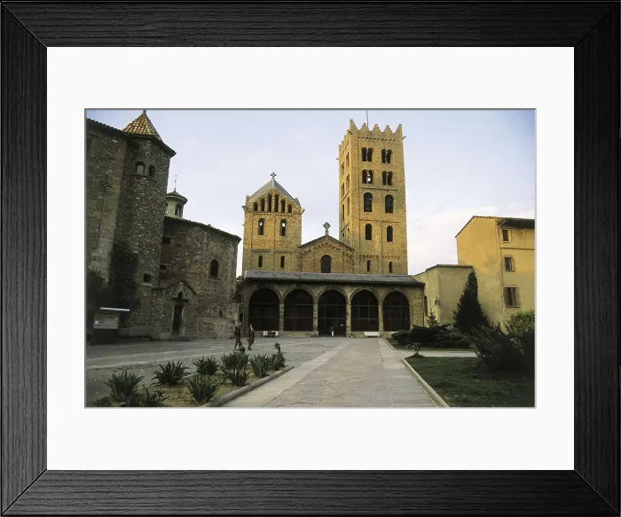 Framed Print : Monastery of Santa Mara de Ripoll. SPAIN. CATALONIA. GERONA. Ripoll. Monastery of Santa Mara de Ripoll. Romanesque art. Architecture. AISA / Everett Collection**US SALES ONLY**