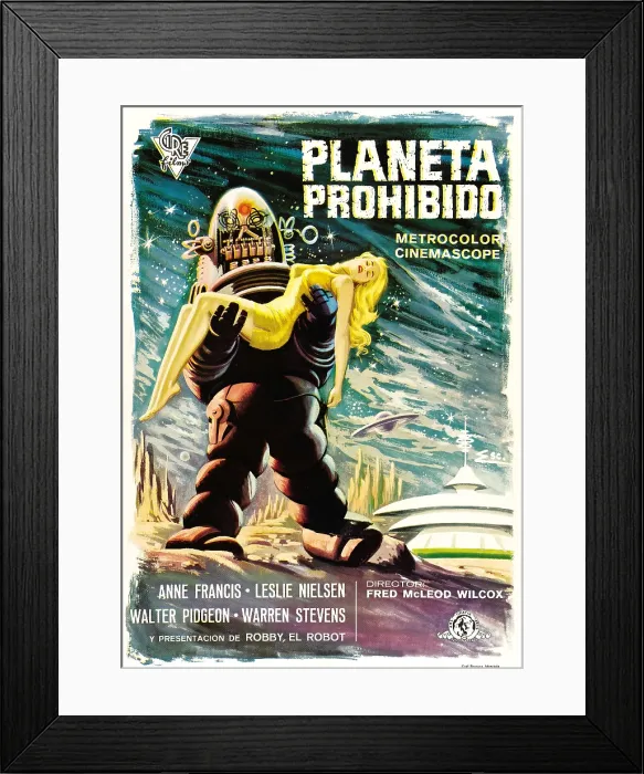 Framed Print : FORBIDDEN PLANET, (aka PLANETA PROHIBIDO), Robby the Robot, Anne Frances, 1956