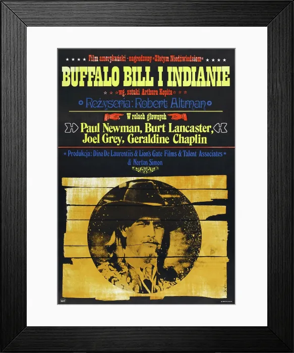 Framed Print : BUFFALO BILL AND THE INDIANS, OR SITTING BULL'S HISTORY LESSON, (aka BUFFALO BILL I INDIANIE), Polish poster, Paul Newman, 1976 Framed Print : BUFFALO BILL AND THE INDIANS, OR SITTING BULL'S HISTORY LESSON, (aka BUFFALO BILL I INDIANIE), Polish poster, Paul Newman, 1976
