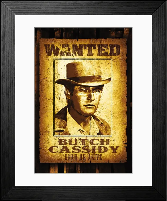 Framed Print : BUTCH CASSIDY AND THE SUNDANCE KID, Paul Newman, 1969, TM and Copyright 20th Century Fox Film Corp. All rights reserved / courtesy Everett Collection