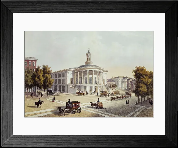 Framed Print : Philadelphia (19th c.). Stock market. Litography. AISA / Everett Collection**US SALES ONLY**