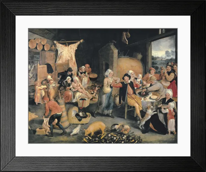 Framed Print : Maarten Van Cleve 'the Elder' (1527-1581). Interior of a Flemish home. 1555 - 1560. Flemish art. Oil on canvas. AUSTRIA. Vienna Framed Print : Maarten Van Cleve 'the Elder' (1527-1581). Interior of a Flemish home. 1555 - 1560. Flemish art. Oil on canvas. AUSTRIA. Vienna