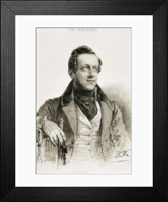 Framed Print : RIVAS, Angel de Saavedra y Ramrez Baquedano, duc de (1791-1865). Litography. SPAIN. Madrid. National Library. AISA / Everett Collection**US SALES ONLY**