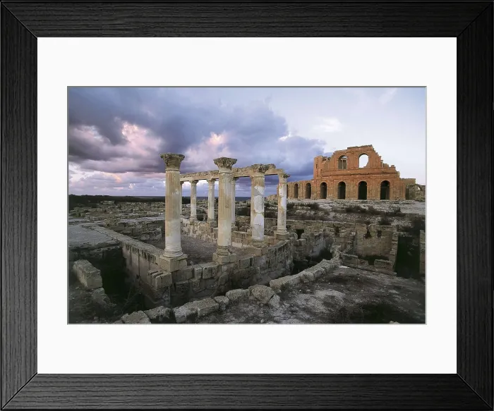 Framed Print : LIBYA. SIRTE BASIN. Sabratha. Roman theatre (2th c.). AISA / Everett Collection**US SALES ONLY**