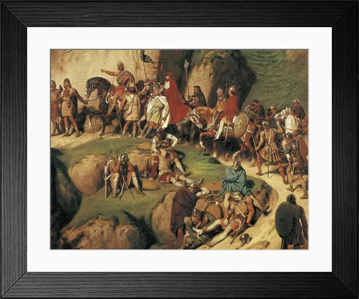 Framed Print : ROGER, Eugne (1807 - 1840). Charlemagne crossing the Alps. 773. 1838. Right detail. Romanticism. Oil on canvas. AISA / Everett Collection**US SALES ONLY**