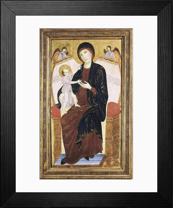Framed Print : DUCCIO di BUONINSEGNA (1255-1318). Virgin and Child. Sienese school. Painted after 1285. International gothic. Tempera on wood. ITALY. Turin. Galleria Sabauda (Sabauda Gallery) Framed Print : DUCCIO di BUONINSEGNA (1255-1318). Virgin and Child. Sienese school. Painted after 1285. International gothic. Tempera on wood. ITALY. Turin. Galleria Sabauda (Sabauda Gallery)
