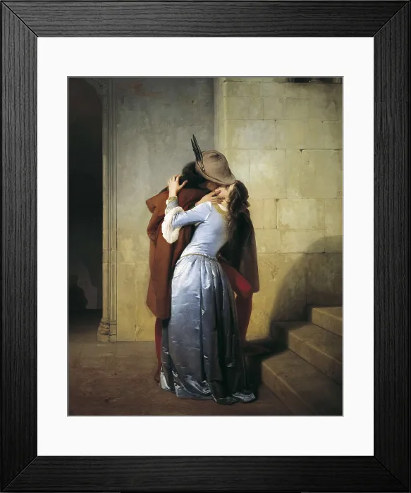 Framed Print : HAYEZ, Francesco (1791-1882). The kiss. 1859. Romanticism. Oil on canvas. ITALY. Milan. Pinacotheca of Brera. AISA / Everett Collection**US SALES ONLY** Framed Print : HAYEZ, Francesco (1791-1882). The kiss. 1859. Romanticism. Oil on canvas. ITALY. Milan. Pinacotheca of Brera. AISA / Everett Collection**US SALES ONLY**
