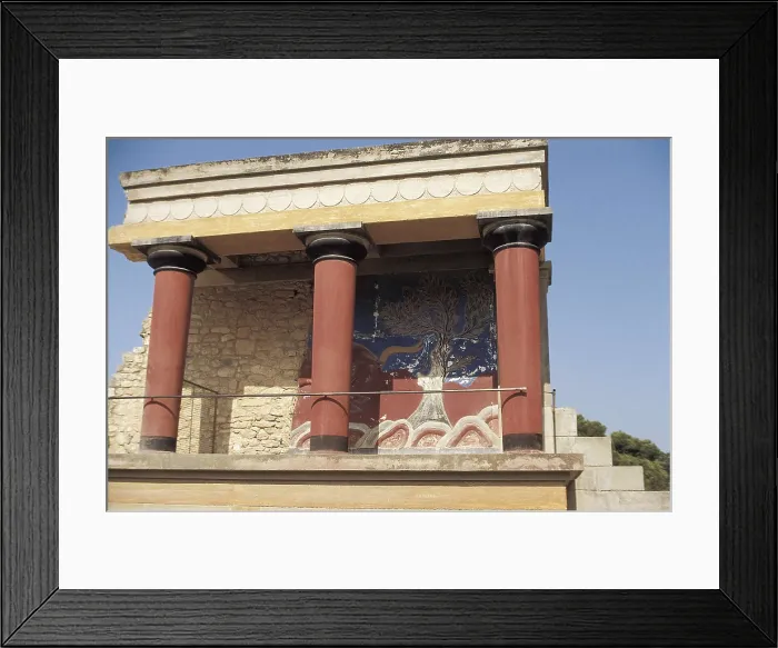 Framed Print : The Palace of Minos at Knossos. 2100 BC. GREECE. CRETE. IRAKLION. Knossos. Western portico. Minoan art  /  Cretan art. Early Minoan period. AISA / Everett Collection**US SALES ONLY**