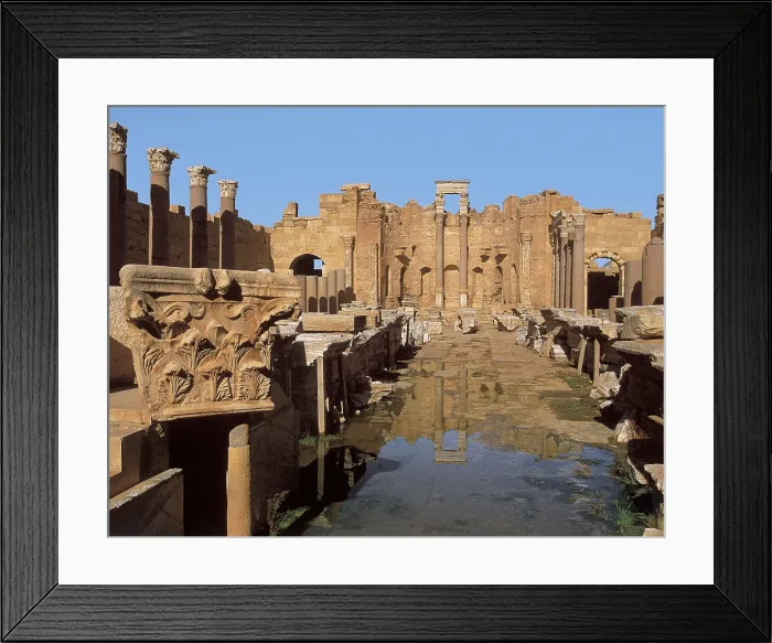 Framed Print : LIBYA. TRIPOLI. Leptis Magna. Severus Basilica, building finished in 216. Roman art. Early Empire. AISA / Everett Collection**US SALES ONLY**