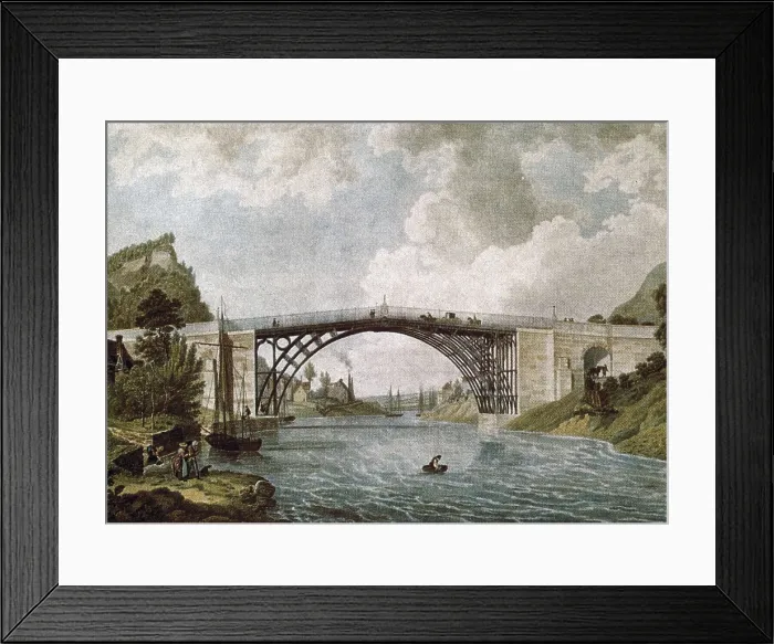 Framed Print : Coalbrookdale Bridge in 1779. Engraving. AISA / Everett Collection**US SALES ONLY** Framed Print : Coalbrookdale Bridge in 1779. Engraving. AISA / Everett Collection**US SALES ONLY**